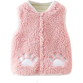 Boys and Toddlers' Fleece Vest Baby Cotton Warm Vests Kids Jacket Fall Winter Outwear Clothes