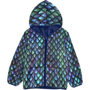 Boys Fleece Hoody Jacket Zip Up Coat Warm Fall Winter Plush Jacket Long Sleeve Outerwear for 3-10 Years