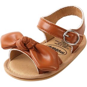 Prewalkers Baby Girl Bowknot Sandals Outdoor First Walking Flats Shoes Infant Toddler Girls Summer Beach Shoes