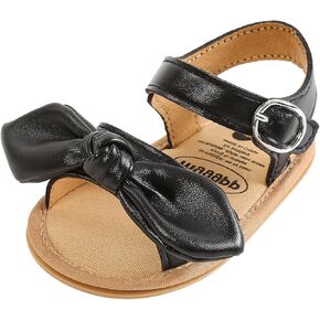Prewalkers Baby Girl Bowknot Sandals Summer Outdoor First Walking Flats Shoes Infant Open Toe Ankle Strap Sandals