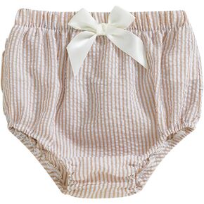 DSORVICD Newborn Baby Girl Diaper Cover Striped/Plaid Print Ruffle Bloomers Summer Infant Panties Shorts