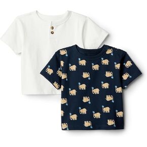 Amazon Essentials x Sofia Grainge Toddlers and Baby Boys' Short Sleeve T-Shirts, Pack of 2