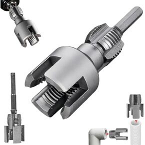 أداة خيط أنابيب داخلية وخارجية متكاملة 2026 أداة قطع مؤشر ترابط أنابيب ترقية 1/2 '' 3/4 '' 1 '' 'PVC Pipe Threader Kit lectral relectival charving for plumbing diy (1/2 ")