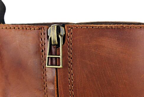 COWSDELLA Men's Ankle Chelsea Heel Combat Casual Walking Dress Boots Side Zipper CD-JY018-R in Kuwait