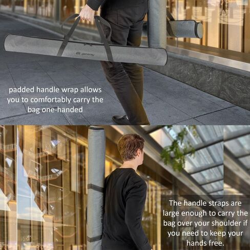 RGB Pixel LED Tube Light Carry Bag, Stores Four 4' Lights | Water-Resistant Cordura Fabric, Protective & Durable with Separate Padded Pockets, Padded Handle Wrap, and Power Adapters in Saudi Arabia