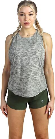 قميص بدون أكمام للتمرين من آيسي زون للنساء - ملابس رياضية برباط خلفي للتمارين الرياضية واليوجا وقمصان للجري والجيم (عبوة من قطعتين) in Kuwait