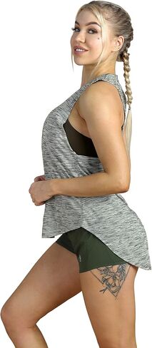 قميص بدون أكمام للتمرين من آيسي زون للنساء - ملابس رياضية برباط خلفي للتمارين الرياضية واليوجا وقمصان للجري والجيم (عبوة من قطعتين) in Kuwait