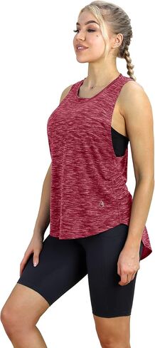 قميص بدون أكمام للتمرين من آيسي زون للنساء - ملابس رياضية برباط خلفي للتمارين الرياضية واليوجا وقمصان للجري والجيم (عبوة من قطعتين) in Kuwait