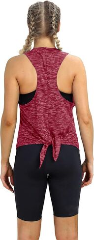 قميص بدون أكمام للتمرين من آيسي زون للنساء - ملابس رياضية برباط خلفي للتمارين الرياضية واليوجا وقمصان للجري والجيم (عبوة من قطعتين) in Kuwait