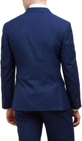 Kenneth Cole REACTION Men's Techni-Cole Stretch Slim Fit Suit Separate Blazer (Blazer, Pant, and Vest), Modern Blue, 40 Regular in Saudi Arabia