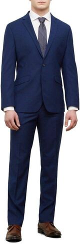 Kenneth Cole REACTION Men's Techni-Cole Stretch Slim Fit Suit Separate Blazer (Blazer, Pant, and Vest), Modern Blue, 40 Regular in Saudi Arabia