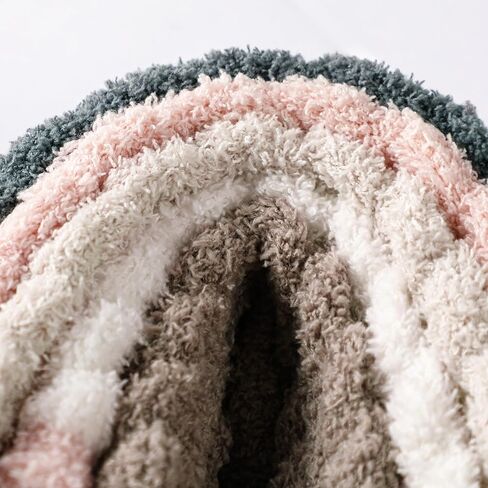 جوارب Premillow Fuzzy للنساء - جوارب منفوشة للسيدات، جوارب مريحة للنساء، جوارب شبشب، جوارب نسائية غامضة فائقة النعومة ومريحة من الصوف المرجاني، سميكة للغاية ودافئة للمنزل الشتوي، 7 أزواج 1 in Kuwait