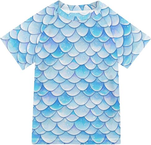 Kids Bathing Suits Boys Short Sleeve Rash Guard Girls in Saudi Arabia