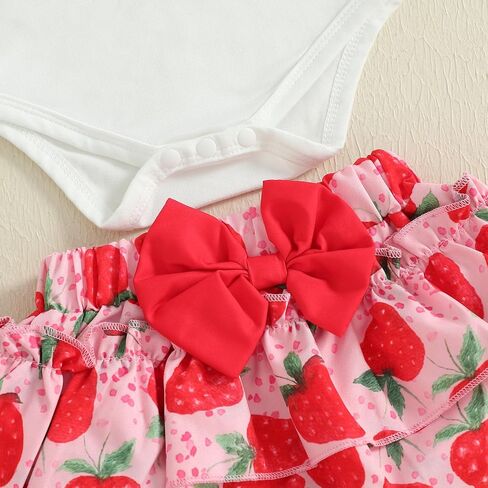 Baby Girl Birthday Outfit 1/2 Half Way To One Short Sleeve Watermelon Romper Ruffle Bloomer Skirt Set Summer Clothes in Saudi Arabia
