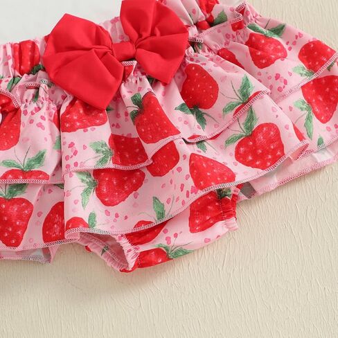 Baby Girl Birthday Outfit 1/2 Half Way To One Short Sleeve Watermelon Romper Ruffle Bloomer Skirt Set Summer Clothes in Saudi Arabia