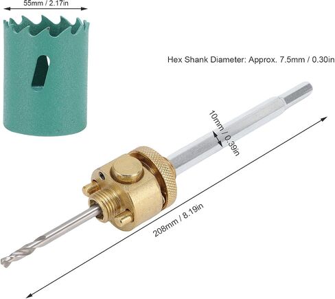Rapid Removal Hole Saw Opener, Arbor Kit with Universal Hex Shank Alloy Steel for Drilling Drywall Wood Plastics (Quick Detach Rod+50mm Opener) in Saudi Arabia