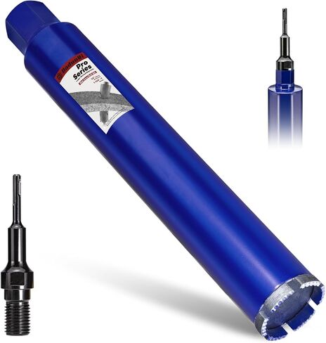 4 "بتات الحفر الأساسية الخرسانية المحترفة مع محول SDS Plus (1-1/4" -7 الخيط)-عمق القطع وعمق القطع والأسنان الملحومة للخرسانة مع حديد التسليح ، الطوب ، البناء ، الجص ، الهاون ، القلق الرطب in Kuwait