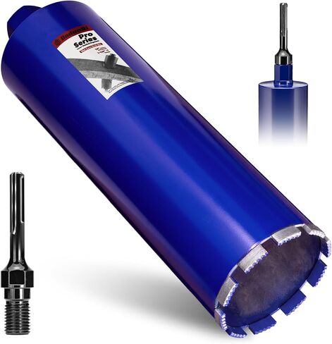 4 "بتات الحفر الأساسية الخرسانية المحترفة مع محول SDS Plus (1-1/4" -7 الخيط)-عمق القطع وعمق القطع والأسنان الملحومة للخرسانة مع حديد التسليح ، الطوب ، البناء ، الجص ، الهاون ، القلق الرطب in Kuwait