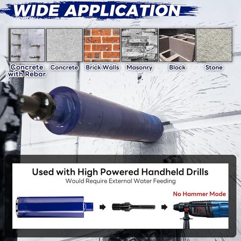 4 "بتات الحفر الأساسية الخرسانية المحترفة مع محول SDS Plus (1-1/4" -7 الخيط)-عمق القطع وعمق القطع والأسنان الملحومة للخرسانة مع حديد التسليح ، الطوب ، البناء ، الجص ، الهاون ، القلق الرطب in Kuwait