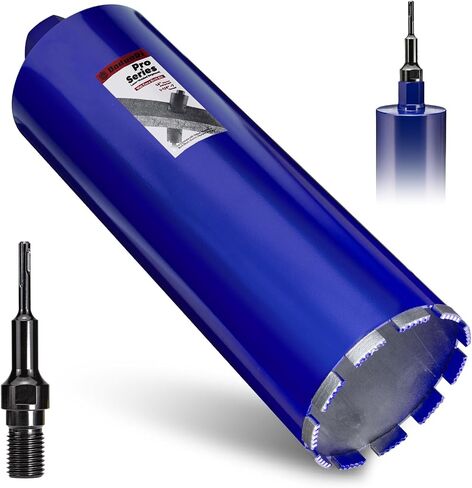 4 "بتات الحفر الأساسية الخرسانية المحترفة مع محول SDS Plus (1-1/4" -7 الخيط)-عمق القطع وعمق القطع والأسنان الملحومة للخرسانة مع حديد التسليح ، الطوب ، البناء ، الجص ، الهاون ، القلق الرطب in Kuwait