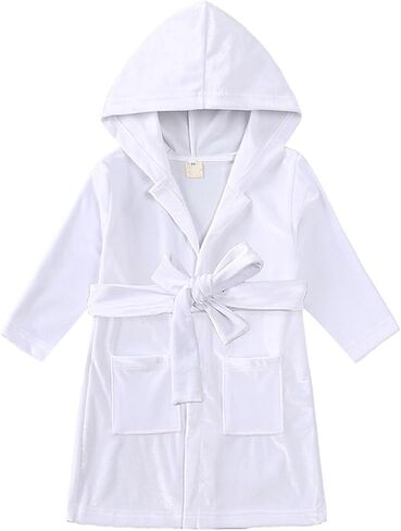 𝐑obes for Kids Cute Warm Kids 𝐑obes for Boys Indoor Flannel Towel Unisex Solid Kids 𝐑obes Toddler in Saudi Arabia
