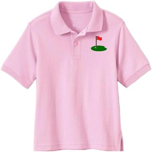 Toddler Boys' Girls' Short Sleeve Golf Polo Shirt, Kids Golf Design Shirt, Kids Golf Gift in Kuwait