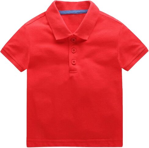 Toddler Solid P𝗼lo Shirt Baby Boys Kids Dress Short Sleeve Tees Tops Cotton Soft Lapel Neck Summer Clothes Casual Tops in Saudi Arabia
