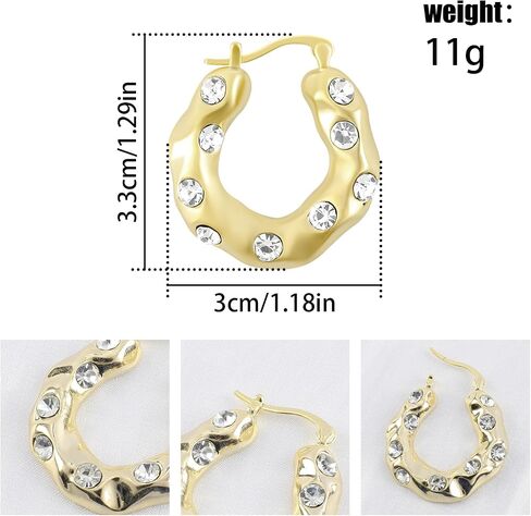 Gold Plated Huggie Hoop Earrings for Women Girls, Gold Cubic Zircon Square Diamond Enamel Black Mini Hoop Dangle Earrings Jewelry Gift for Her in Saudi Arabia