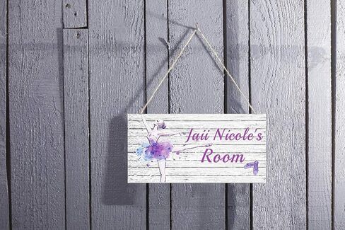Personalized Floral Name Signs for Girls Room Bedroom Door Hanging Wooden Signs Custom Baby Name with Flowers Door Hanger Baby Nursery Room Customized Kid Room Decor in Saudi Arabia