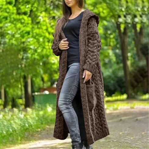 SHAOBGE Sweater Formal Coat Solid Solid Sweater Winter Long Knitted Pocket Loose Women Light Sweaters for Women Open in Saudi Arabia