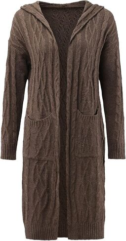 SHAOBGE Sweater Formal Coat Solid Solid Sweater Winter Long Knitted Pocket Loose Women Light Sweaters for Women Open in Saudi Arabia