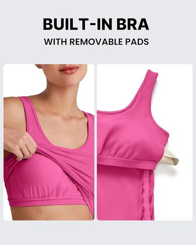 G4Free BareFeel Built in Bra Maternity Tank Tops with Removable Pads Ruched Sleeveless Stretchy Pregnancy Yoga Workout Shirts in Saudi Arabia