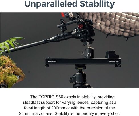 Accsoon Toprig S60 Motorized Camera Slider App Wireless Control Carbon Fiber Dolly Rail Slider Support IME Lapse Photography in Saudi Arabia