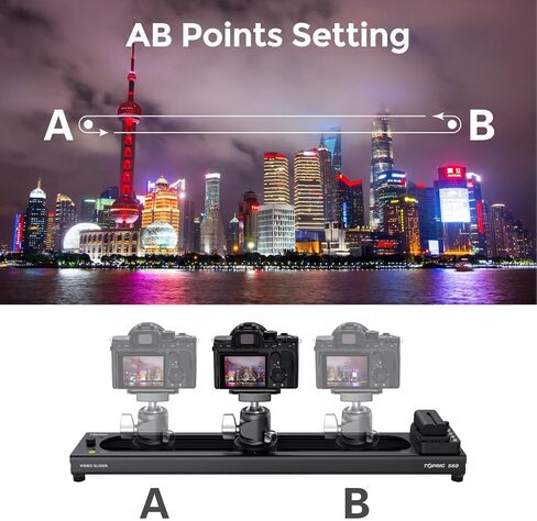 Accsoon Toprig S60 Motorized Camera Slider App Wireless Control Carbon Fiber Dolly Rail Slider Support IME Lapse Photography in Saudi Arabia