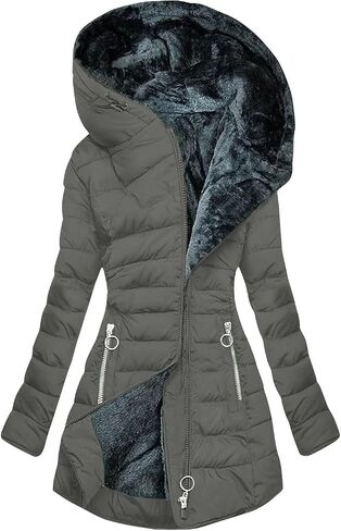 Ceboyel Winter Coats For Women With Hood Fleece Lined Thicken Puffer Coat Sherpa Warm Jackets Trendy 2023 Outfits Clothes in Saudi Arabia