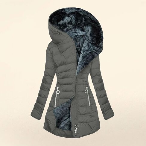 Ceboyel Winter Coats For Women With Hood Fleece Lined Thicken Puffer Coat Sherpa Warm Jackets Trendy 2023 Outfits Clothes in Saudi Arabia