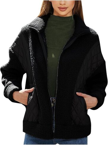 Women's Autumn And Winter New Fashionable Long Sleeved Cardigan Zipper Splicing Women's Coat Fashion Style Women in Saudi Arabia