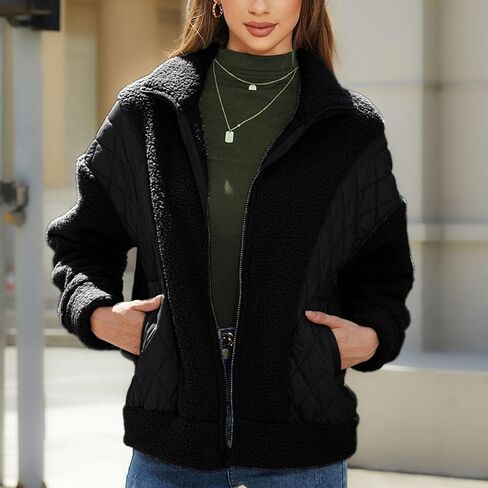 Women's Autumn And Winter New Fashionable Long Sleeved Cardigan Zipper Splicing Women's Coat Fashion Style Women in Saudi Arabia