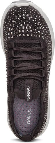 Aetrex Women's Carly Sparkle Orthopedic Arch Support Knit Sneakers for Women - Plantar Fasciitis Relief Womens Sneakers w/ Lace up in Saudi Arabia
