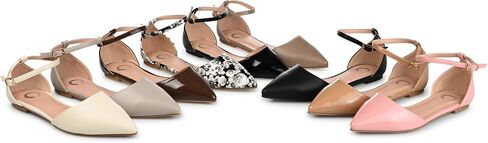 Journee Collection Womens Reba Closed Toe Ankle Strap Slide, Black, Size 9.0 in Saudi Arabia