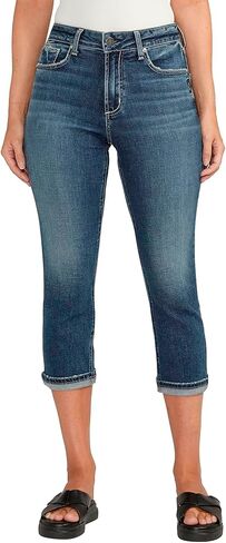 Silver Jeans Co. Women's Avery High Rise Curvy Fit Capri Jeans in Saudi Arabia