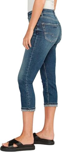 Silver Jeans Co. Women's Avery High Rise Curvy Fit Capri Jeans in Saudi Arabia