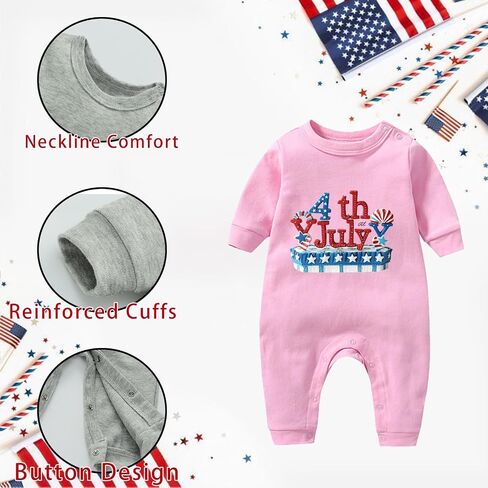 Personalized 4th of July Baby Boy Outfit, 4th of July Outfits for Girls, Custom Newborn Coming Home from Hospital Outfit in Saudi Arabia