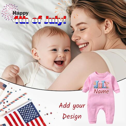 Personalized 4th of July Baby Boy Outfit, 4th of July Outfits for Girls, Custom Newborn Coming Home from Hospital Outfit in Saudi Arabia