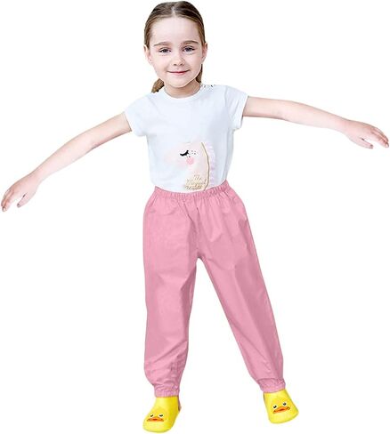 Kids Rain Pants Waterproof Rain Trousers Raincoat Boys Girls Mud Dirty Proof Rain Pant Toddler Baby Rain in Saudi Arabia