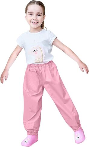 Kids Rain Pants Waterproof Rain Trousers Raincoat Boys Girls Mud Dirty Proof Rain Pant Toddler Baby Rain in Saudi Arabia