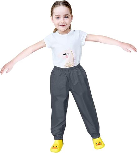Kids Rain Pants Waterproof Rain Trousers Raincoat Boys Girls Mud Dirty Proof Rain Pant Toddler Baby Rain in Saudi Arabia