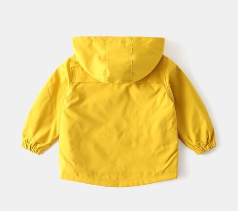 Meufam Baby Raincoat 18 Month Rain Jacket Solid Color Windbreak Outerwear Zip Up Hoodie Long Sleeve Coat for Infants Toddler in Kuwait