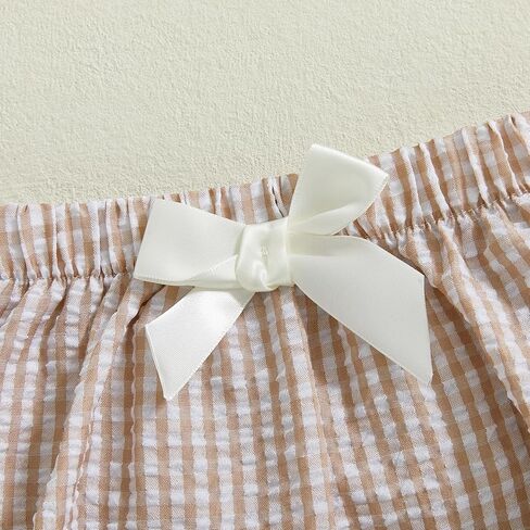 DSORVICD Newborn Baby Girl Diaper Cover Striped/Plaid Print Ruffle Bloomers Summer Infant Panties Shorts in Kuwait