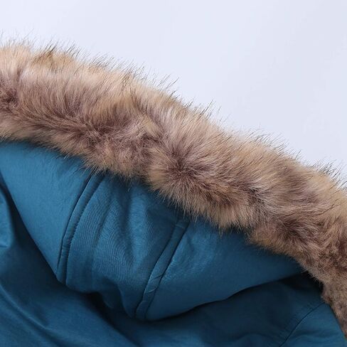 Evelin LEE Kids Boys Faux Fur Collar Hooded Zip Up Jacket Fleece Lined Winter Warm Outerwear Coat in Saudi Arabia